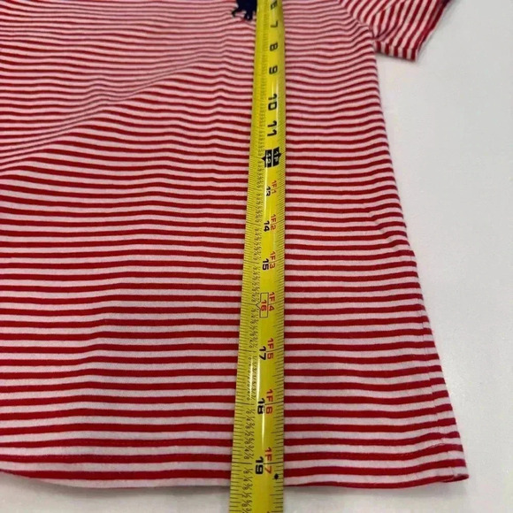 Polo Ralph Lauren T-Shirt Boys Size 7 Red Stripe Big Pony Crewneck Short Sleeve - Picture 4 of 5